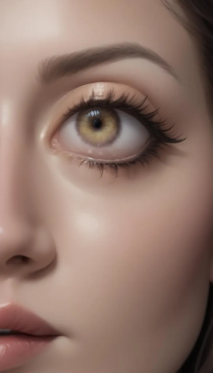 A hyper-realistic close-up of a woman's eye, created using AI Stable Diffusion