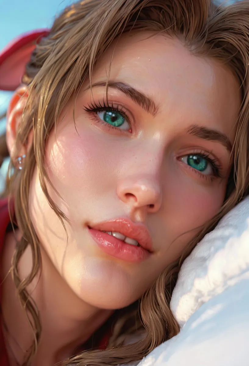 Highly detailed 3D rendering of a beautiful woman's face with realistic facial features using stable diffusion.
